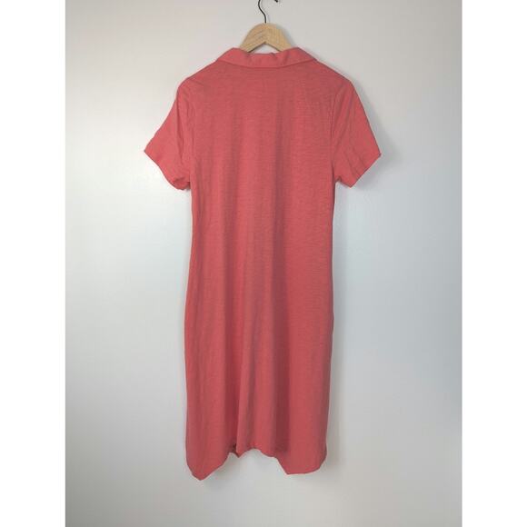 NWOT Soft Surroundings Danielle Button Mini Dress in Deep Sea Coral - Picture 8 of 8